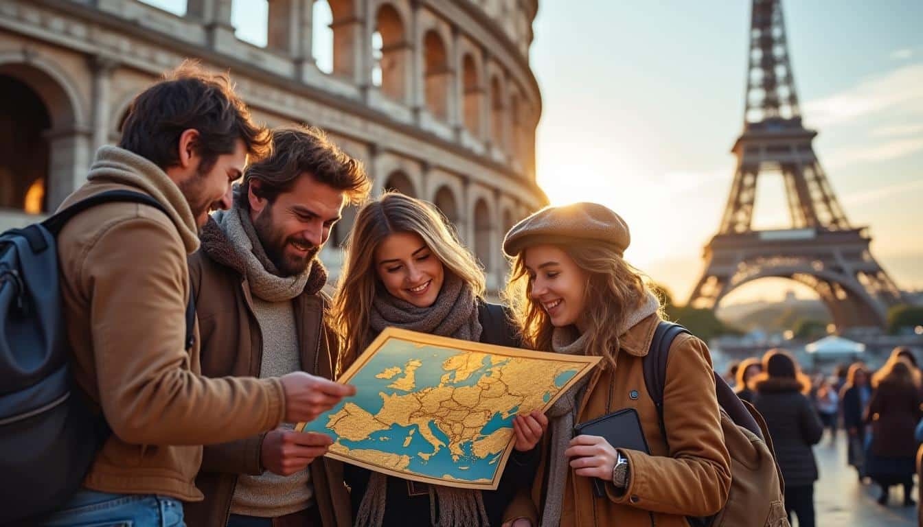 Illustration: Définition et concept du voyage historique à travers l’Europe