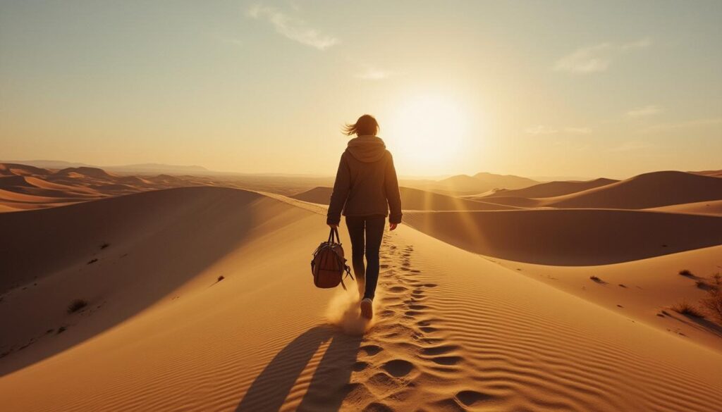 Déconnexion totale dans le désert par la marche méditative : guide complet